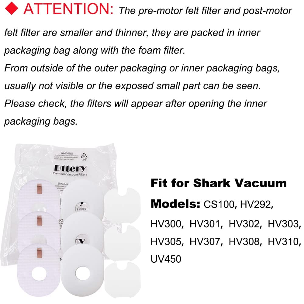 High-Quality 3 Post + 3 Foam & Felt Filters Kit for Shark Rocket Vacuum - Replaces XFFV300 - Review Image 2
