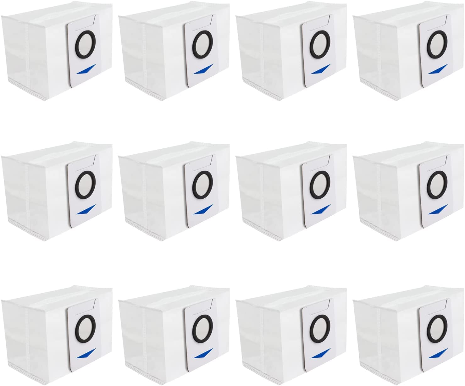 Disposable Replacement Dust Bags for Ecovacs Deebot X1 Series Robot Vacuum Cleaners (Pack of 12)