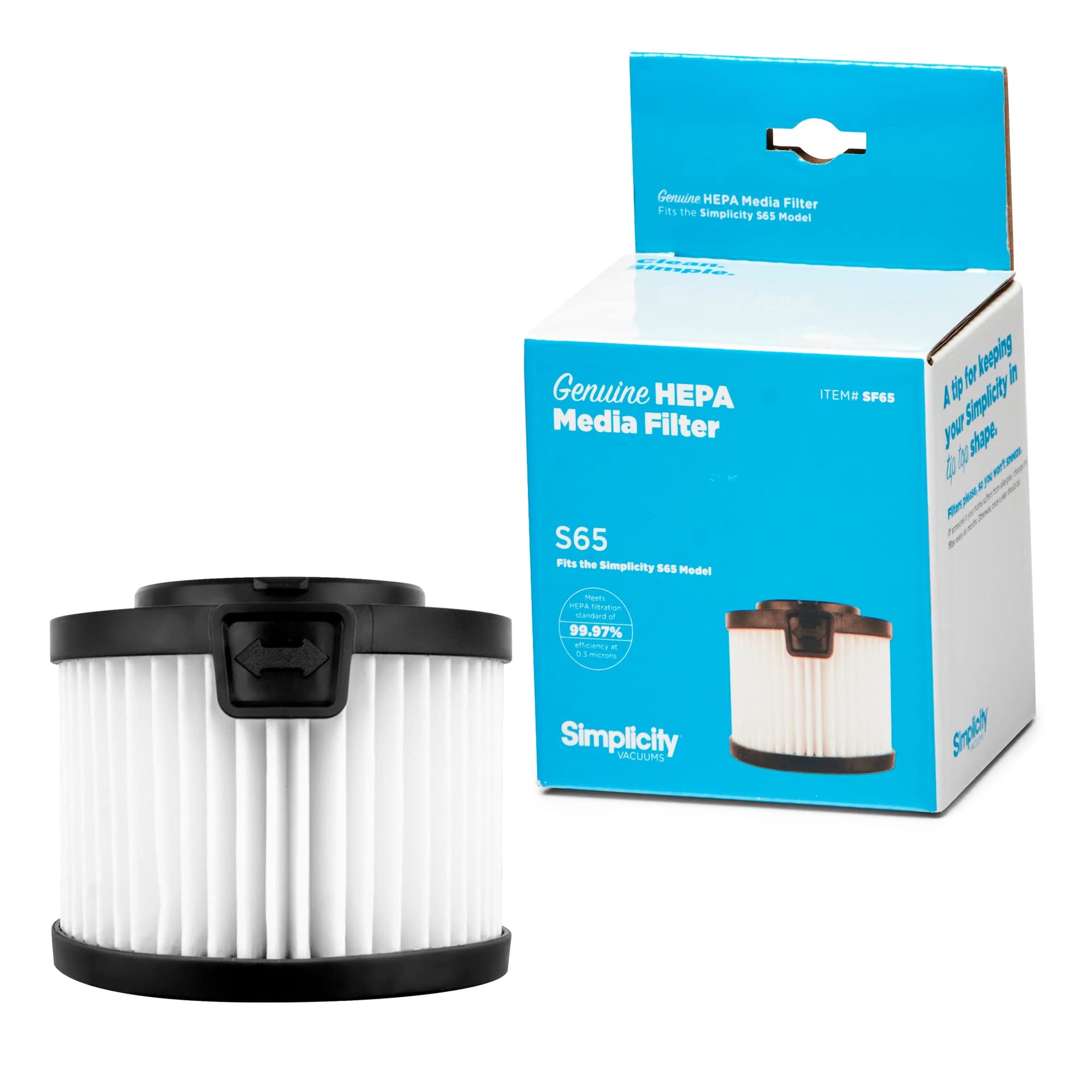 HEPA Filter Replacement for Simplicity Cordless Stick Vacuum Cleaner S65 Models - SF65 Filter