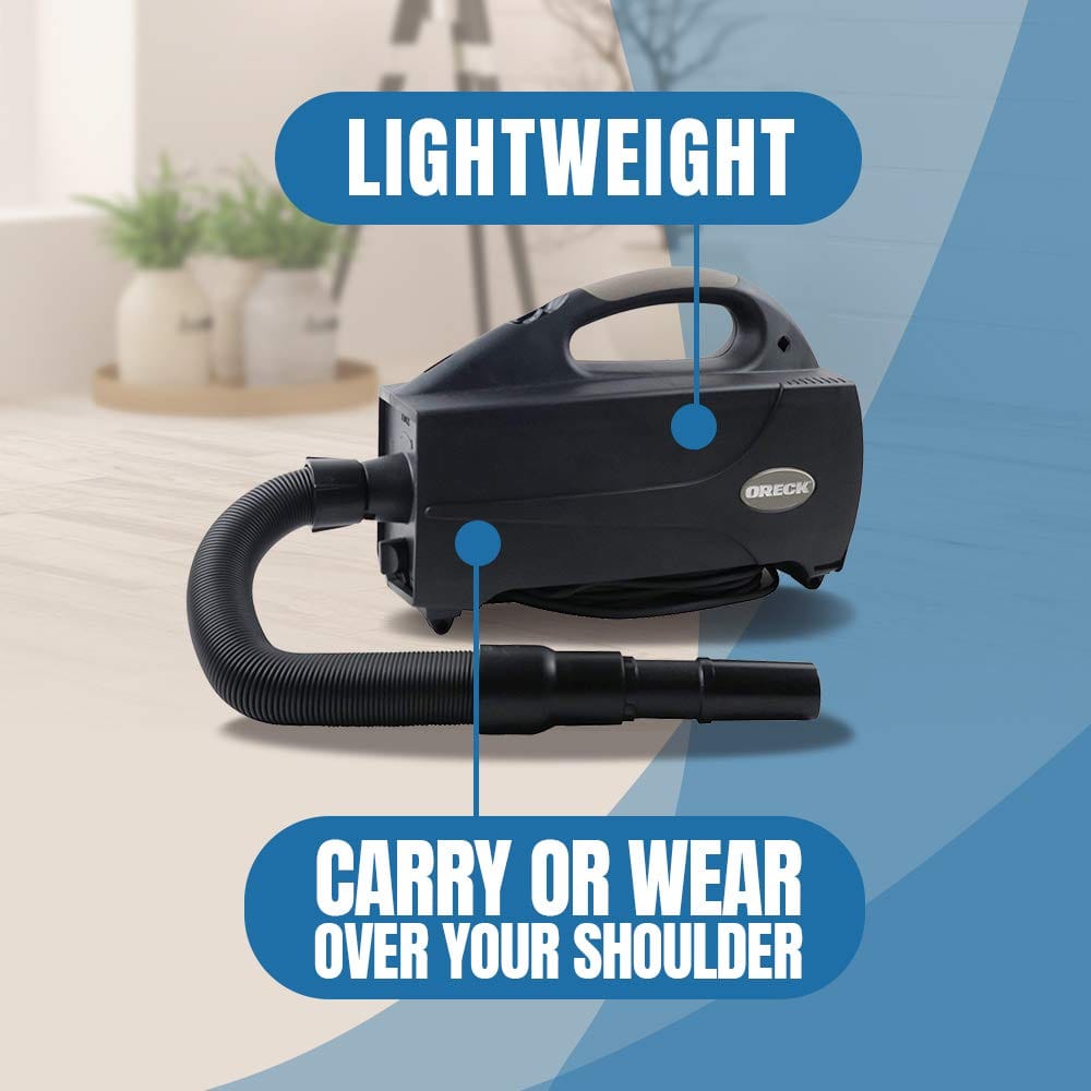 Lightweight Oreck Compact Canister Vacuum Cleaner & Blower with HEPA Filter Bag for Pet Hair, Hardwood Floors - BB1200Db, Black - Review Image 5