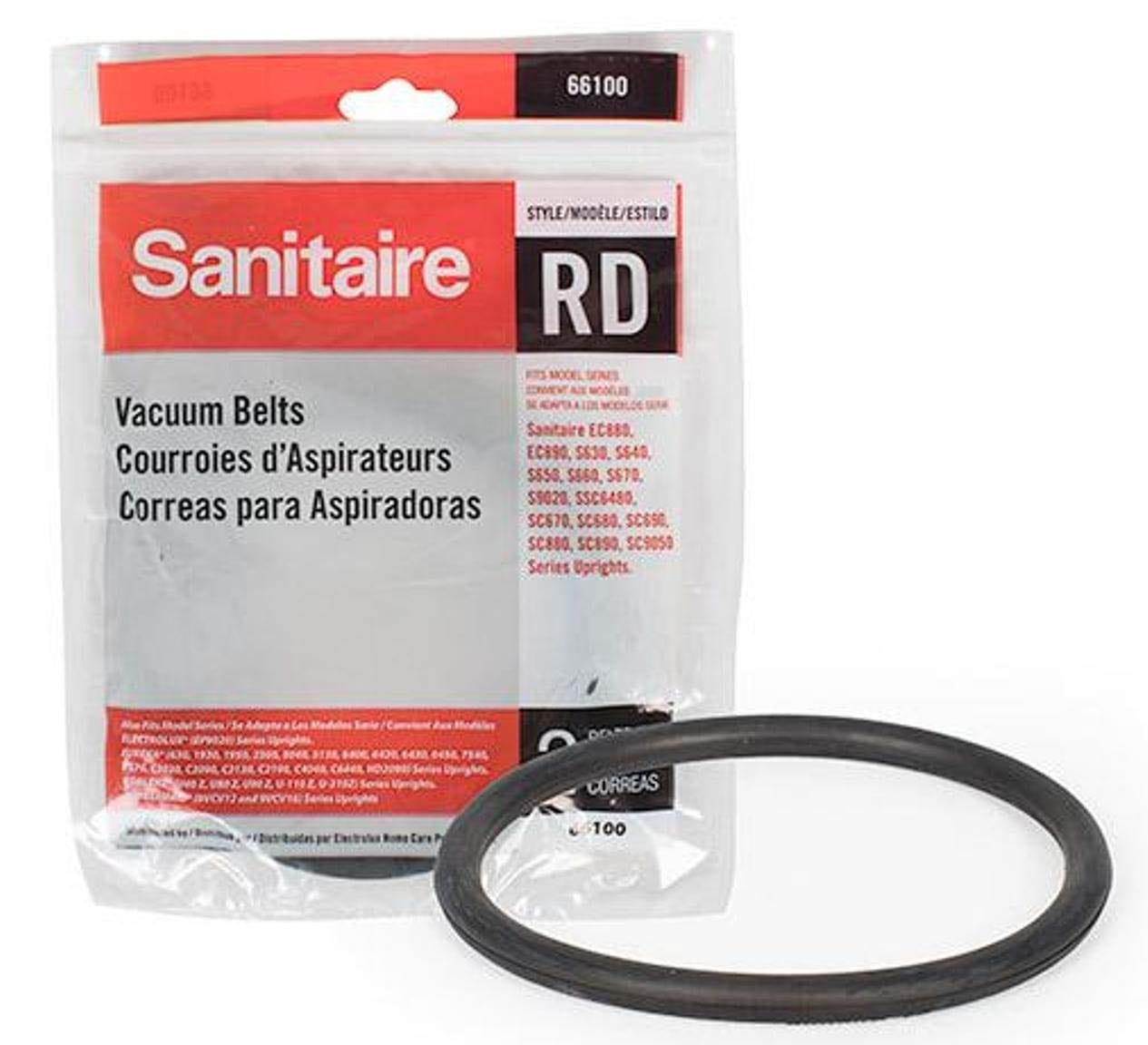 Genuine Replacement Upright Vacuum Belt for SC600, SC800 Series - Pack of 2