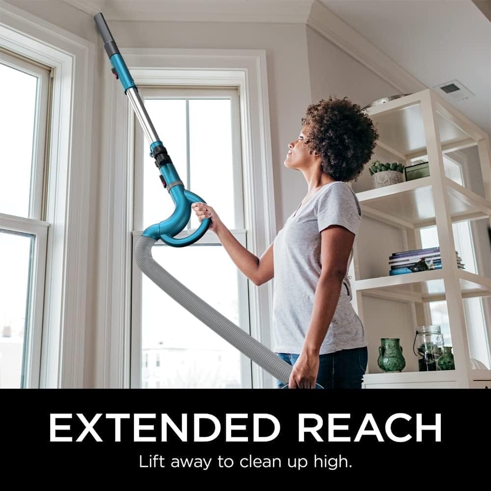 Shark NV380 Navigator Lift-Away Deluxe Upright Vacuum Cleaner with Large Dust Cup Capacity, Swivel Steering, Upholstery Tool & Crevice Tool - Teal (Renewed) - Review Image 5