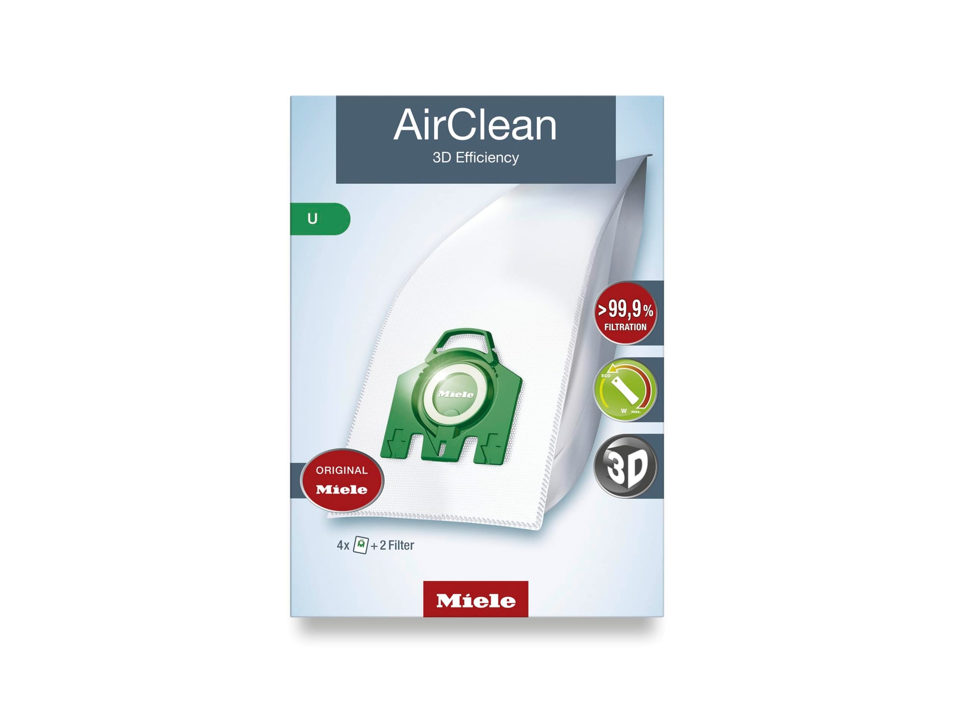 Genuine Miele AirClean 3D FJM Vacuum Cleaner Bags Pack of 4