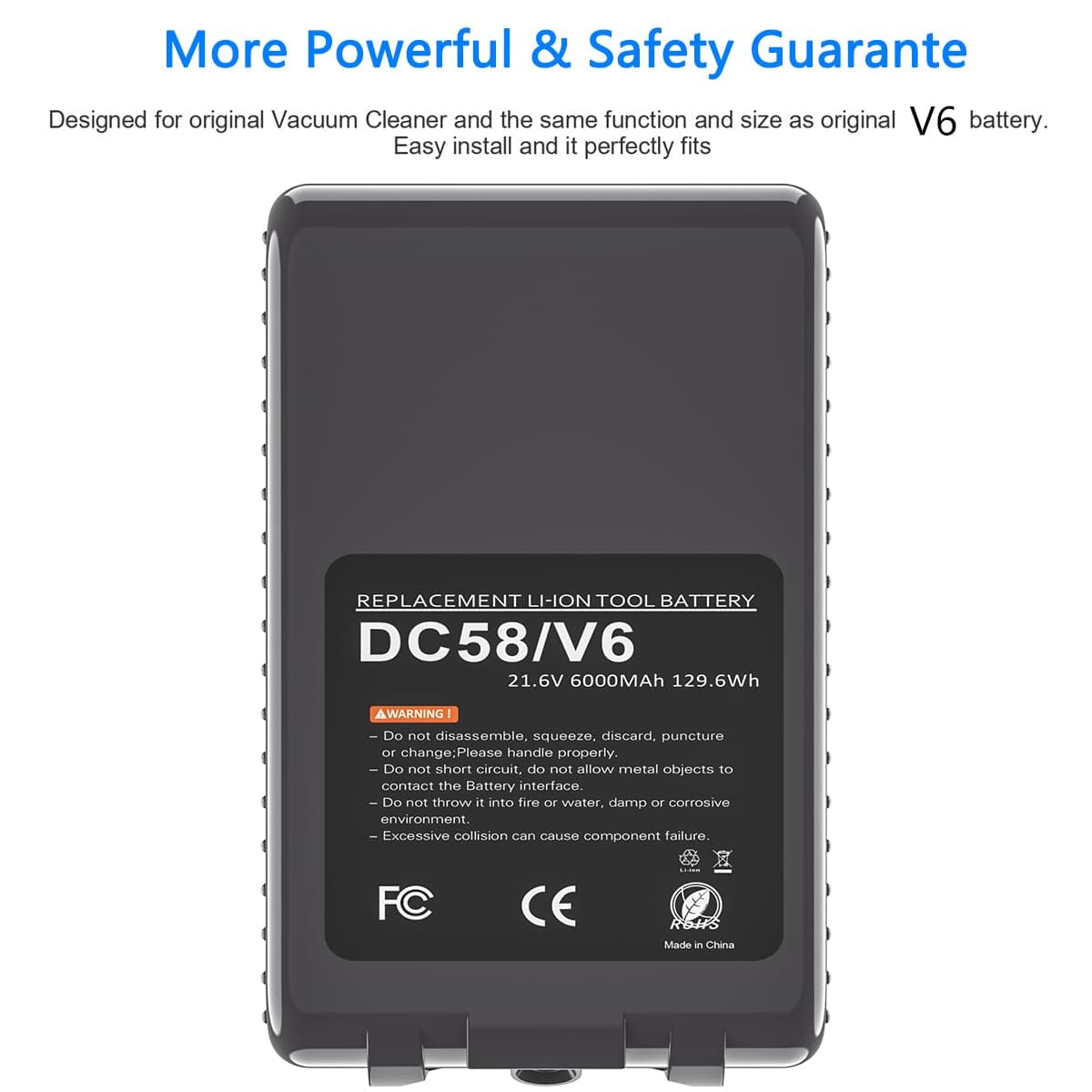 Upgraded 6000mAh V6 SV04 Vtc4 Replacement Battery for Dyson V6 Cordless Stick Vacuum - Review Image 5