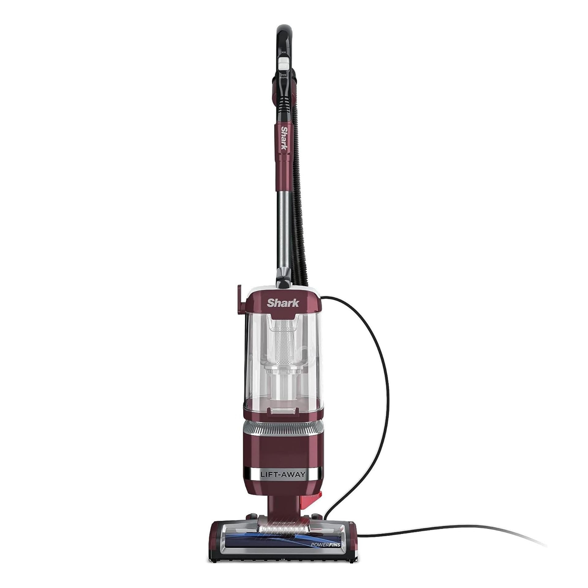 Shark Navigator Lift-Away Advanced Upright Vacuum with PowerFins Brush Roll, LED Headlights and Swivel Steering - Red (Renewed)