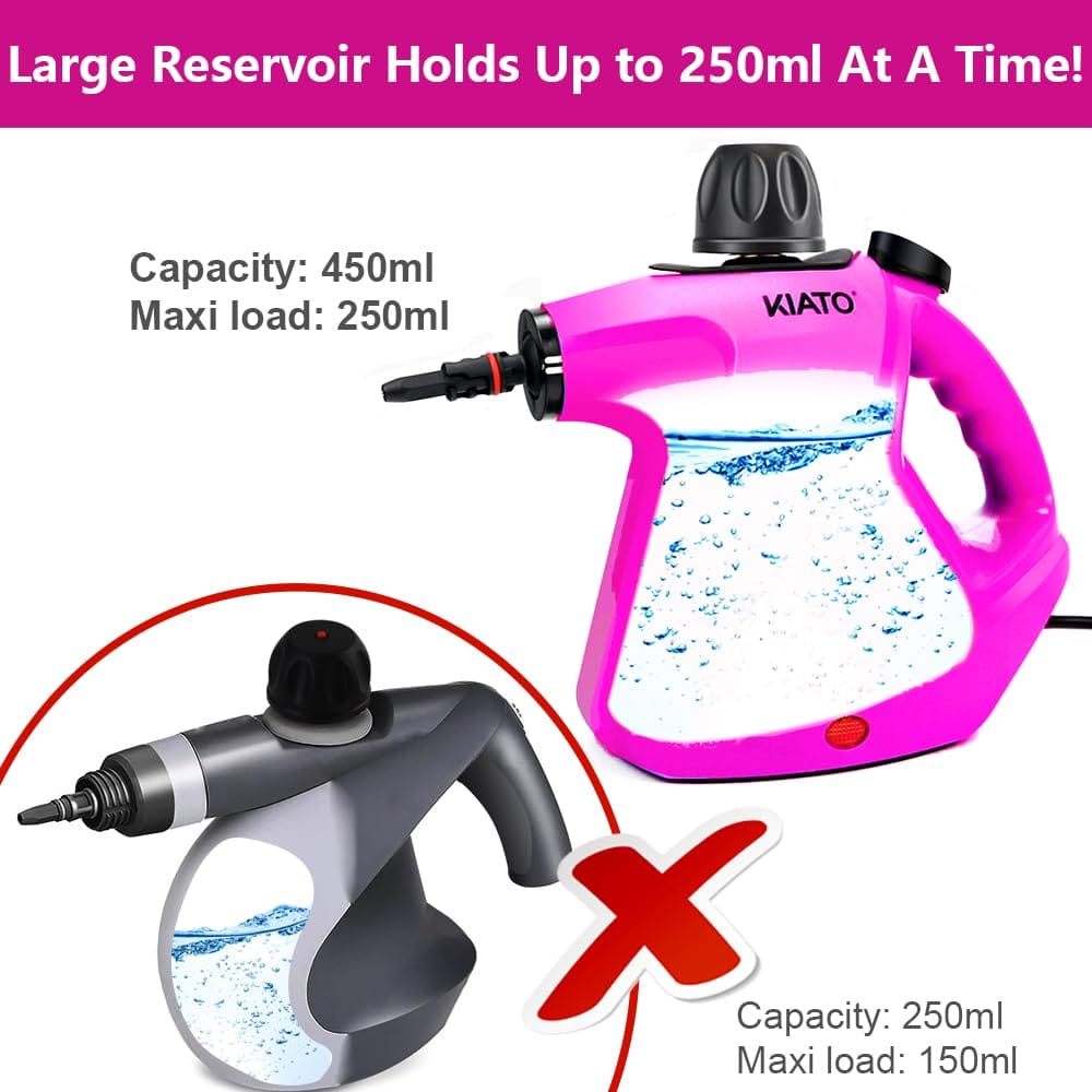Portable 10-in-1 Handheld Steam Cleaner for Upholstery and Surface Cleaning - Purple - Review Image 3