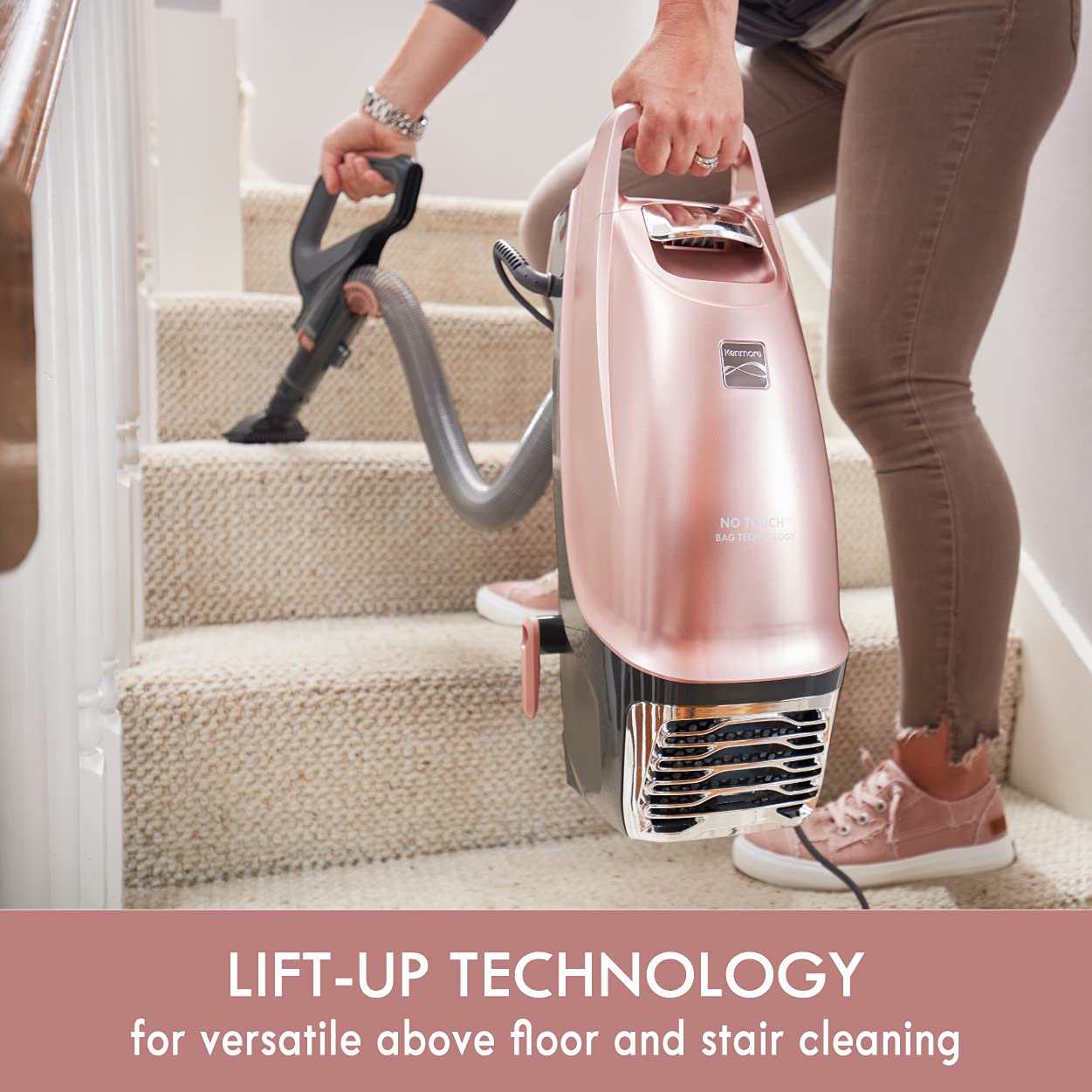 Kenmore Bu4050 Intuition Bagged Upright Vacuum with Hair Eliminator Brushroll, Pet Handi-Mate, Rose Gold - Review Image 2