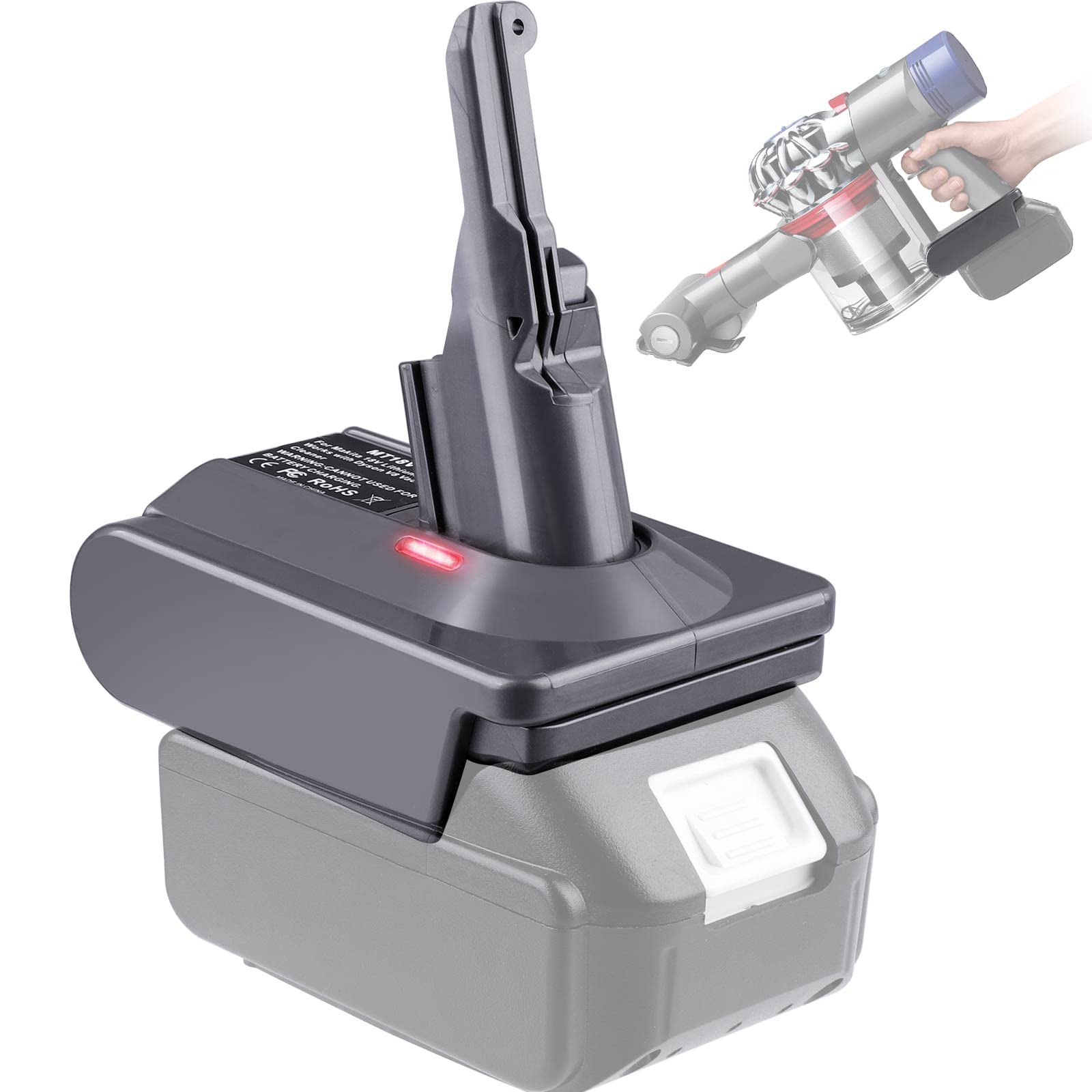 Upgrade Dyson V7 V8 Battery Adapter for Makita 18V, Compatible with V7/V8 Series Vacuum Cleaner