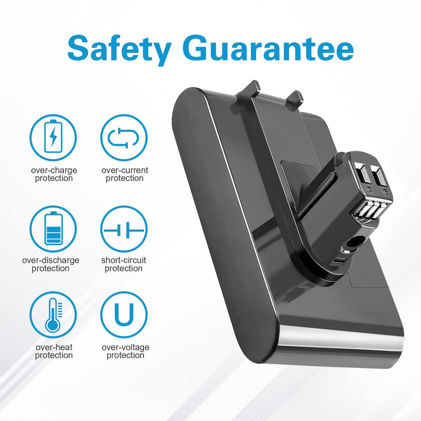 Powtree Upgraded 6000mAh 22.2V DC35 Battery Replacement for Dyson DC31 DC34 DC35 DC44 DC45 917083-01 Handheld Vacuum Cleaner Battery - Type A Compatible Only - Review Image 3