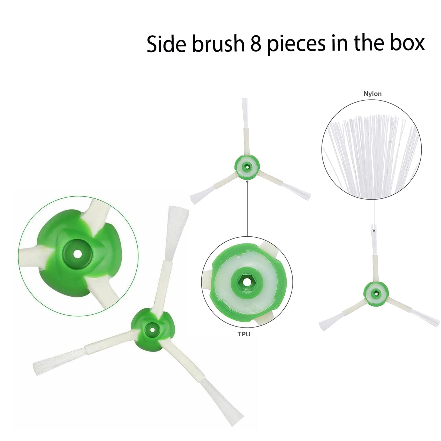 JoyBros Replacement Parts Kit for Irobot Roomba Evo Combo E5 E6 I1 I2 I3 I4 I5 I6 I7 I8 J5 J7 J8 Plus - 2 Sets Rubber Brushes, 8 HEPA Filters, 8 Side Brushes - Review Image 4