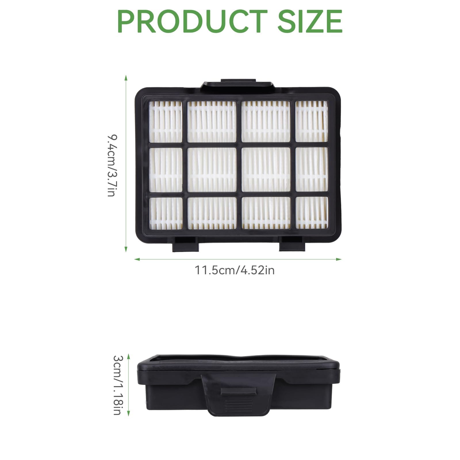 2-Pack Replacement HEPA Filters Compatible with Eureka NEN180/ NEN186BL Bagless Canister Vacuum Cleaner - Review Image 2