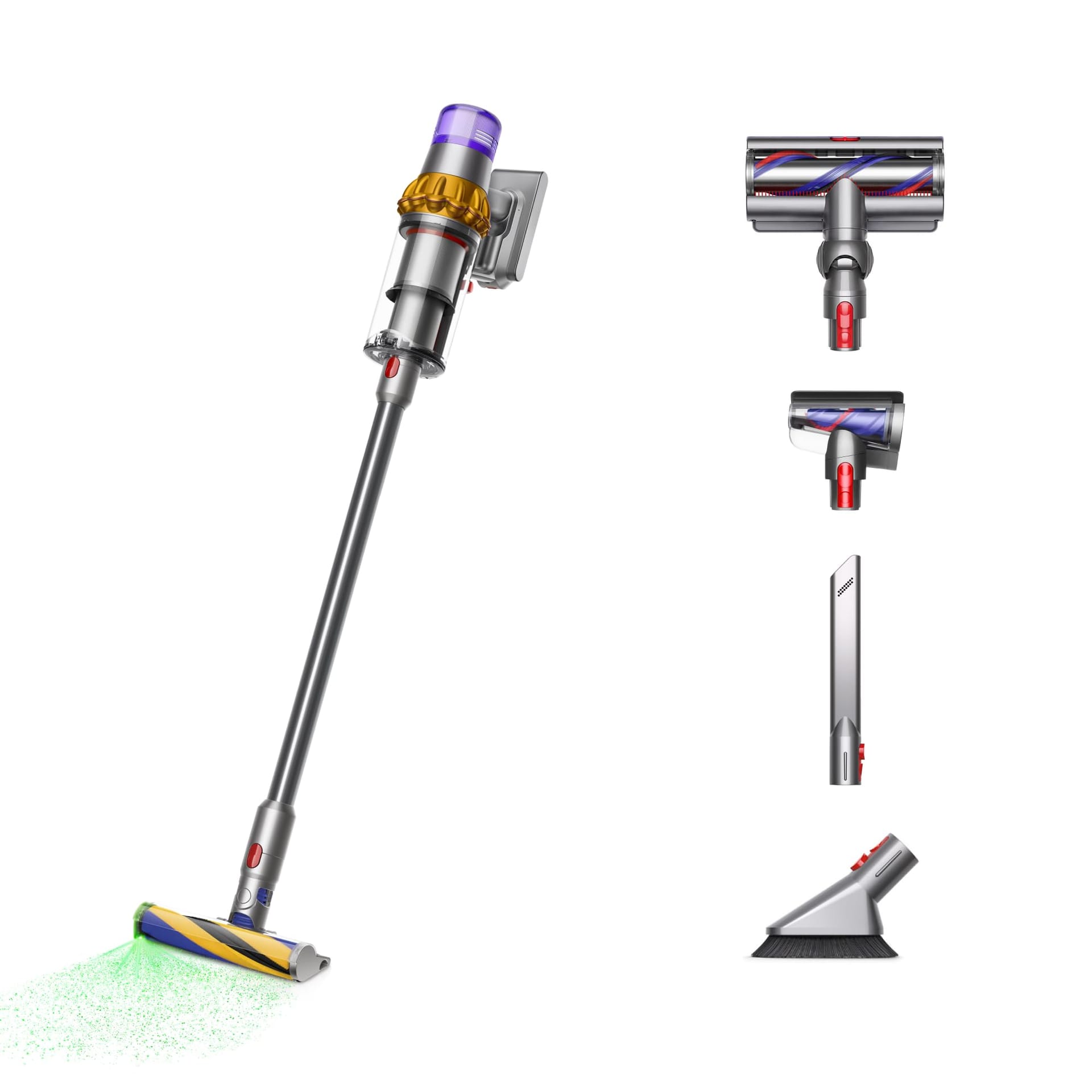 Dyson V15 Detect Plus Cordless Vacuum, Yellow/Nickel - Powerful Deep Cleaning Cordless Vacuum Cleaner