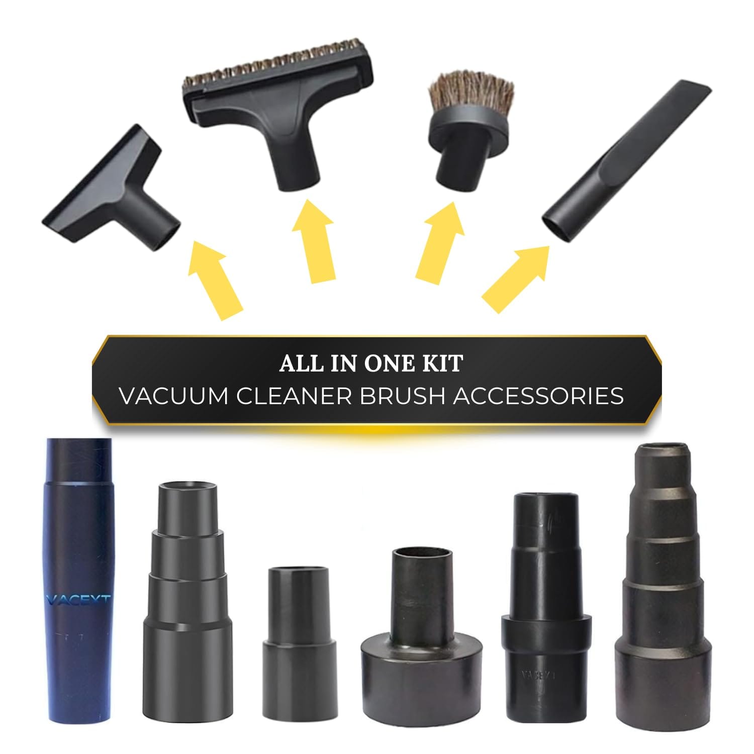Universal Household Vacuum Cleaning Kit with Soft Horsehair Dust Brush and Dryer Vent Crevice Tool - Review Image 2