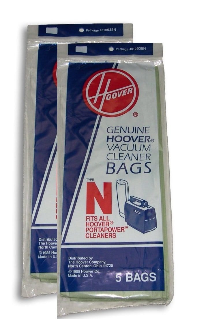 Hoover Type N Bag (10-Pack) 4010038N - Standard Filtration Bags for Hoover Compact Canisters