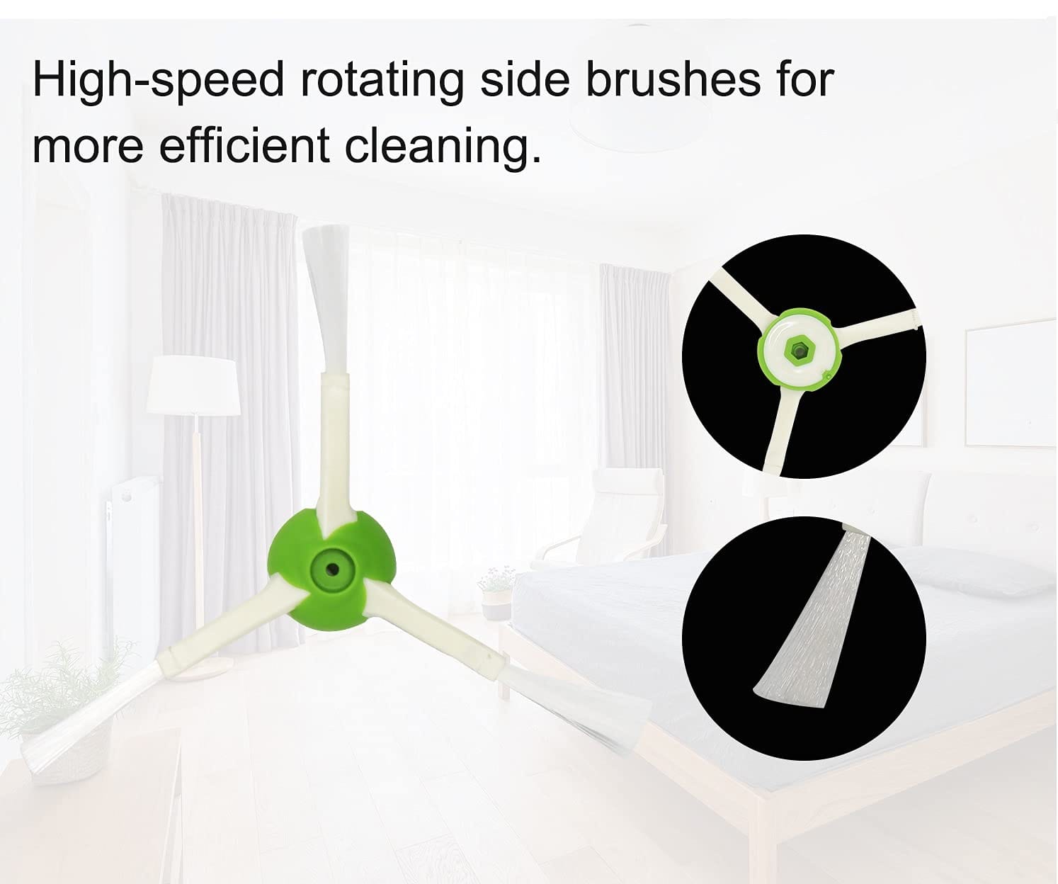 HEPA Filter Replacement Parts and Accessories Kit for Irobot Roomba E, I, and J Series Vacuum Cleaners - Set of 4 HEPA Filters & 4 Side Brushes - Review Image 2