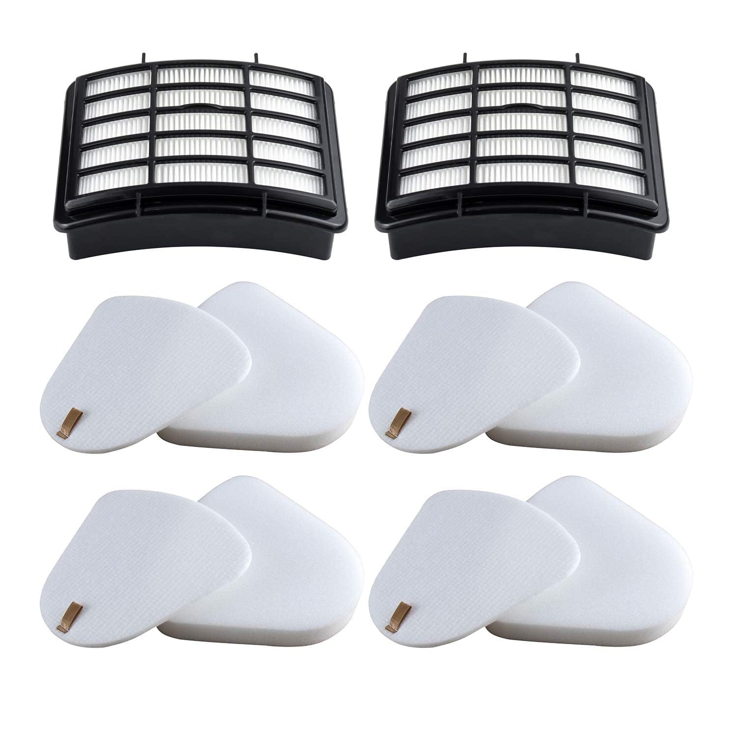 Funmit 2 Hepa + 4 Foam & Felt Filters for Shark Navigator Lift-Away Models NV350-NV391 & UV Series - XFF350 & XHF350 Compatible
