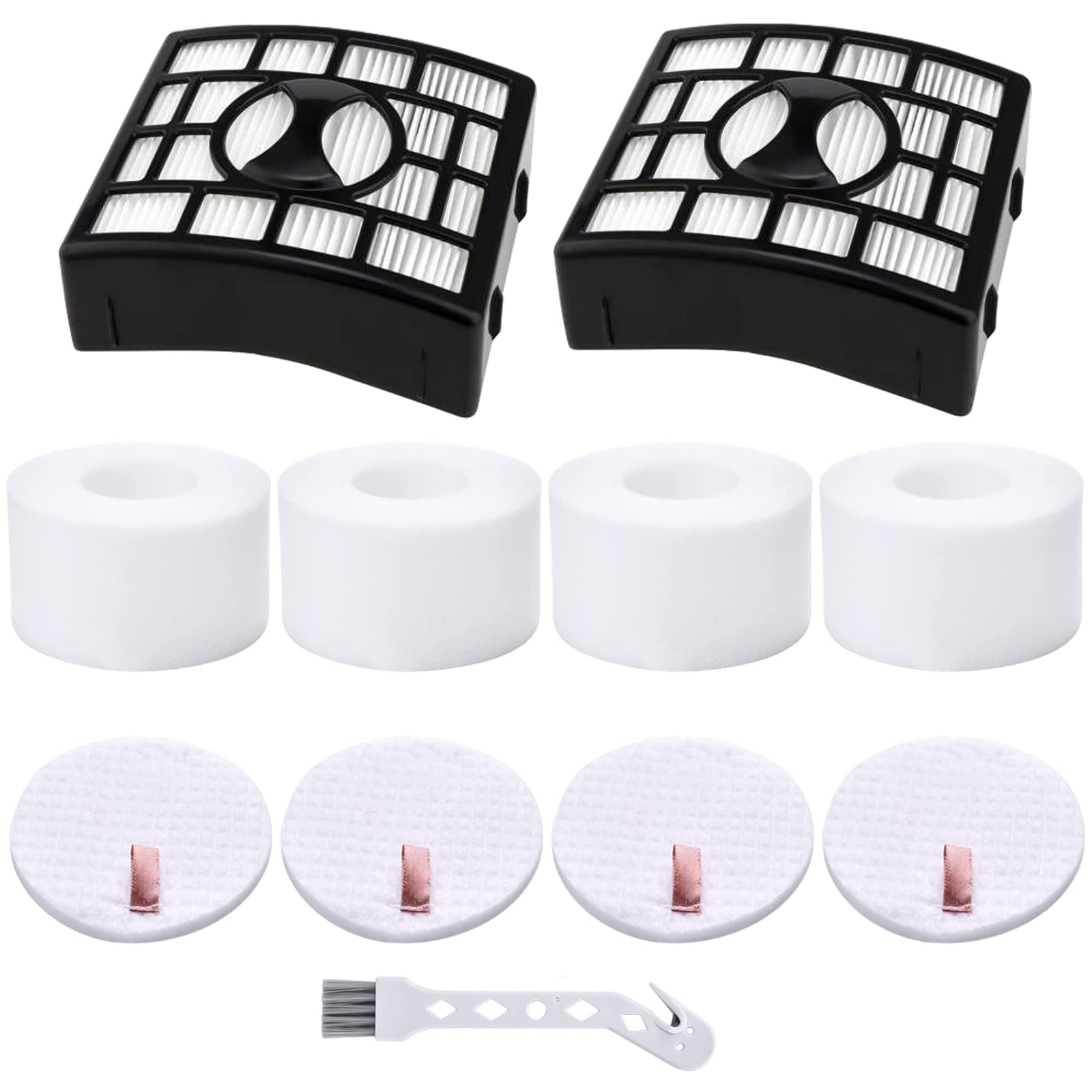 HEPA + Foam & Felt Filters Replacement for Shark NV680 NV800 NV801 DuoClean Pet Hair Vacuum Cleaner