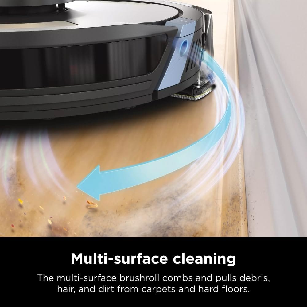 Shark AV2310AE Matrix Self-Emptying Robot Vacuum Cleaner with Precision Home Mapping, Powerful Suction for Pet Hair, Bagless Base, 45-Day Capacity, Wi-Fi Connectivity - Black/Brass - Review Image 3