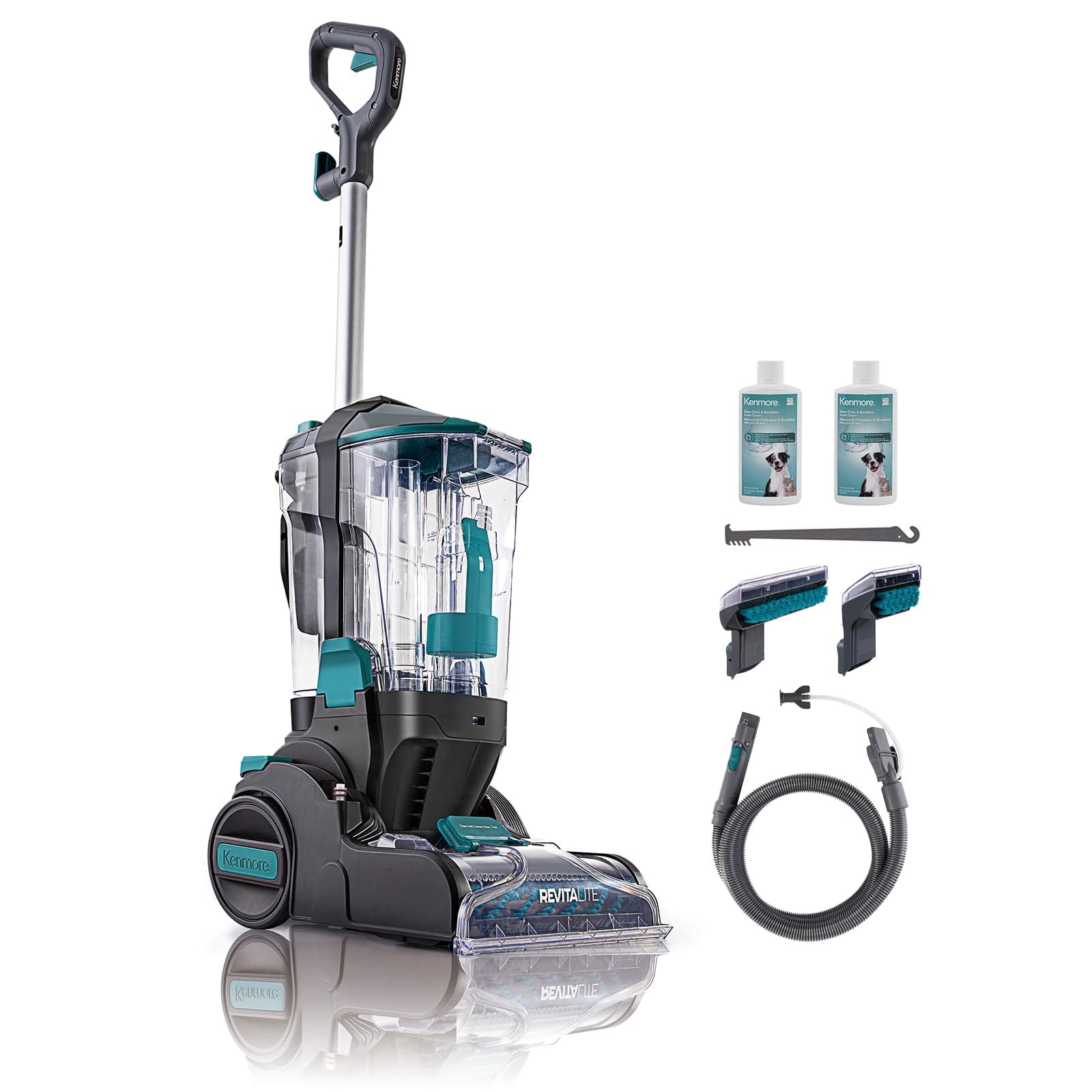 Professional Portable Pet Carpet Cleaner with Dual Brush Rolls, 3.2L Clean Tank, 1.4L Dirty Tank, 25ft Cord Length, and Accessories