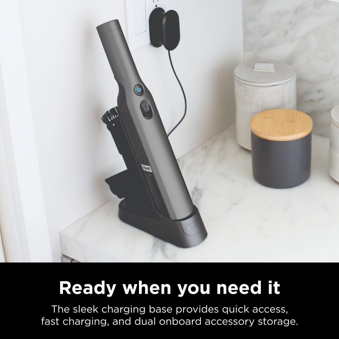 Lightweight Shark Wandvac WV201 Handheld Vacuum with Powerful Suction and Charging Dock - Graphite Slate - Review Image 2