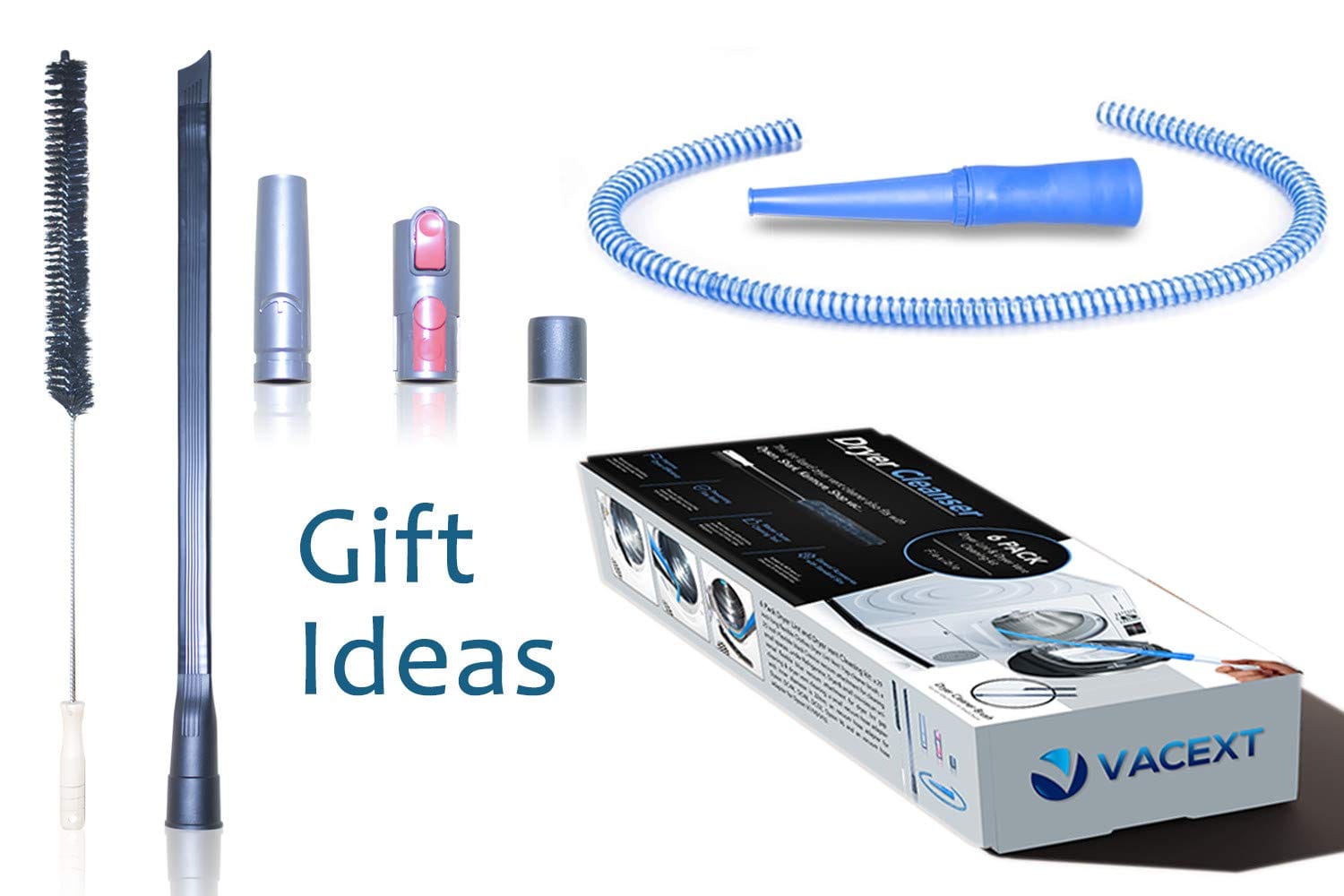 Deluxe Dryer Vent Cleaner Kit with Refrigerator Condenser Coil Brush - Vacuum Attachment for Small Crevice Cleaning - Review Image 4