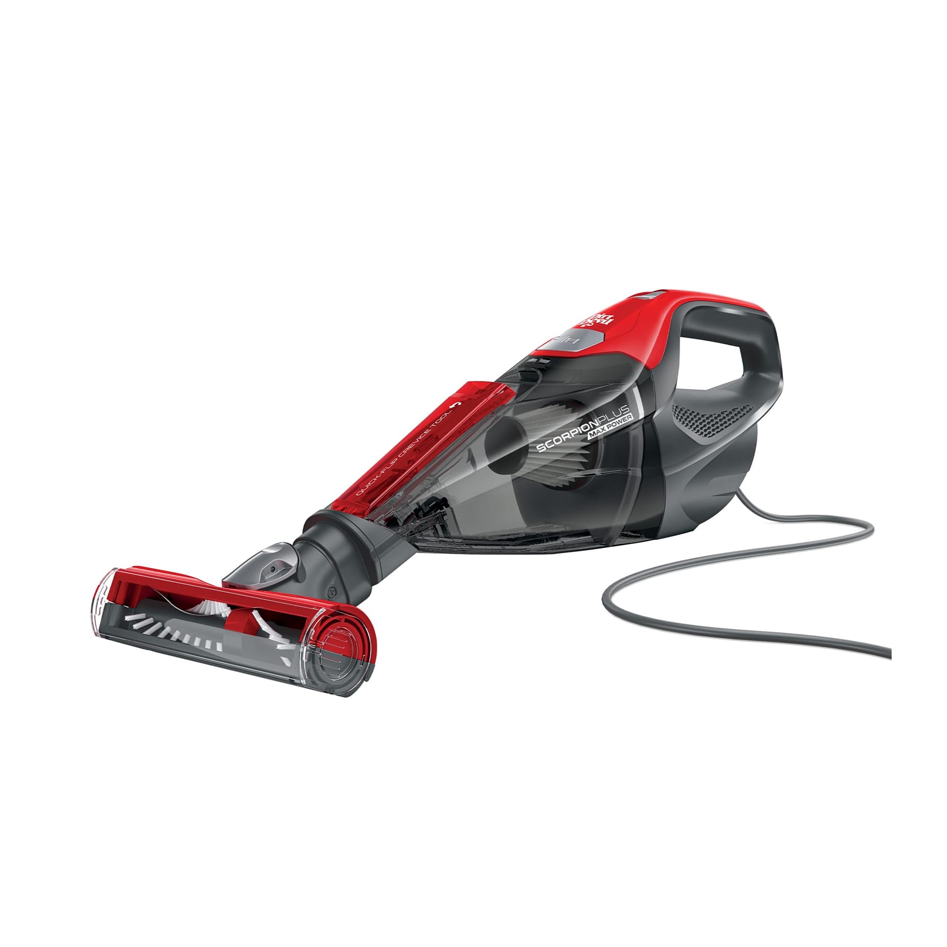 Powerful Dirt Devil Scorpion Plus Handheld Vacuum with HEPA Filter, Red
