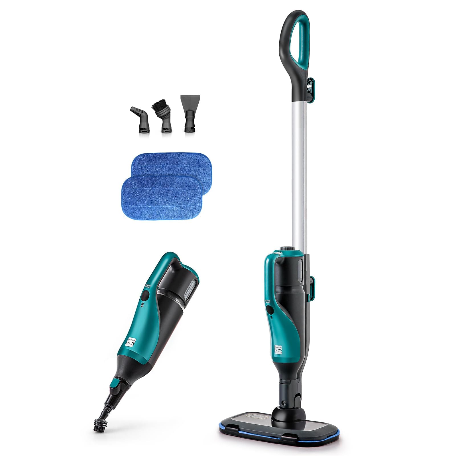 Kenmore SM2050 2-in-1 Steam Mop Hard Floor Cleaner with 2 Modes, Washable Pads - Green