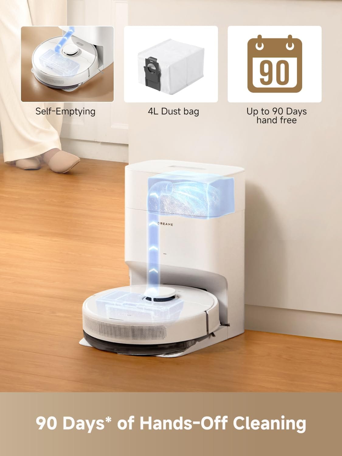 Dreame D10 Plus Gen 2 Robot Vacuum and Mop with Self-Emptying Base - 90 Days Cleaning, 6000 Pa Suction, Lidar Navigation, Obstacle Avoidance, Wi-Fi - Review Image 2