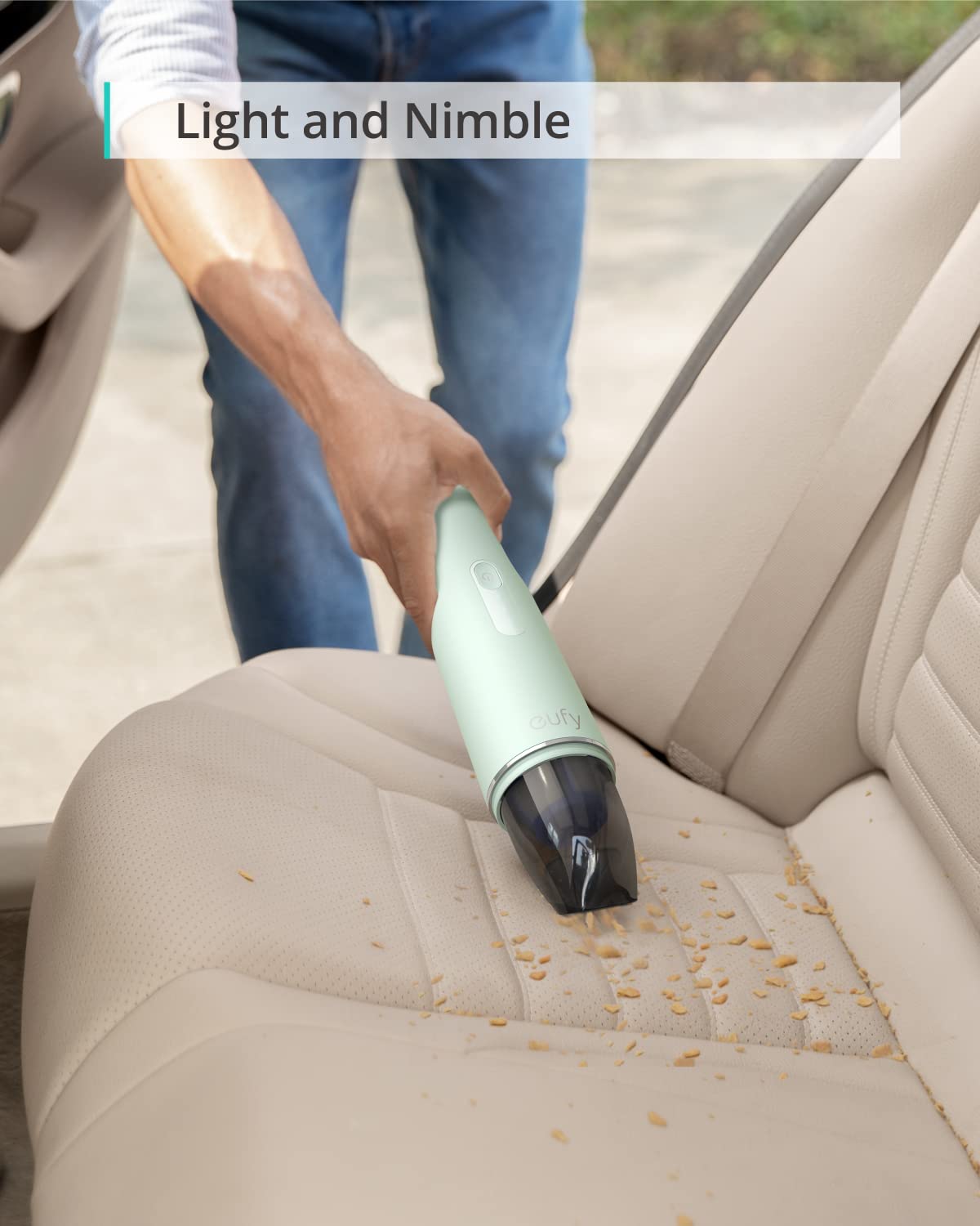 Eufy HomeVac H11 Cordless Handheld Vacuum Cleaner, Lightweight 1.2lbs, 5500Pa Suction Power, USB Charging - Review Image 4