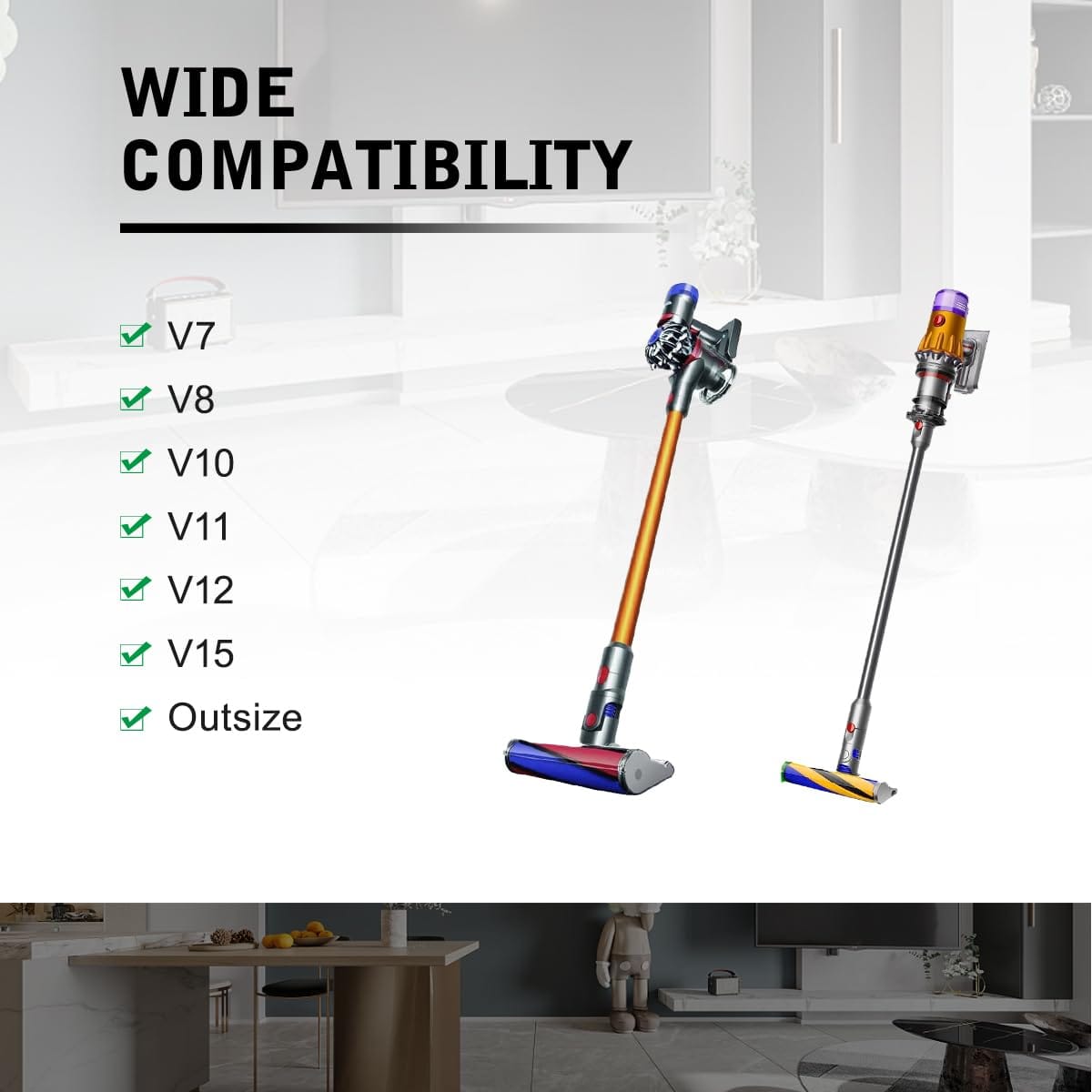 Slim Crevice Tool Vacuum Attachment for Dyson Cordless Stick Vacuums - Compatible with V15, V12, V11, V10, V8, V7, Gen5 - Review Image 4