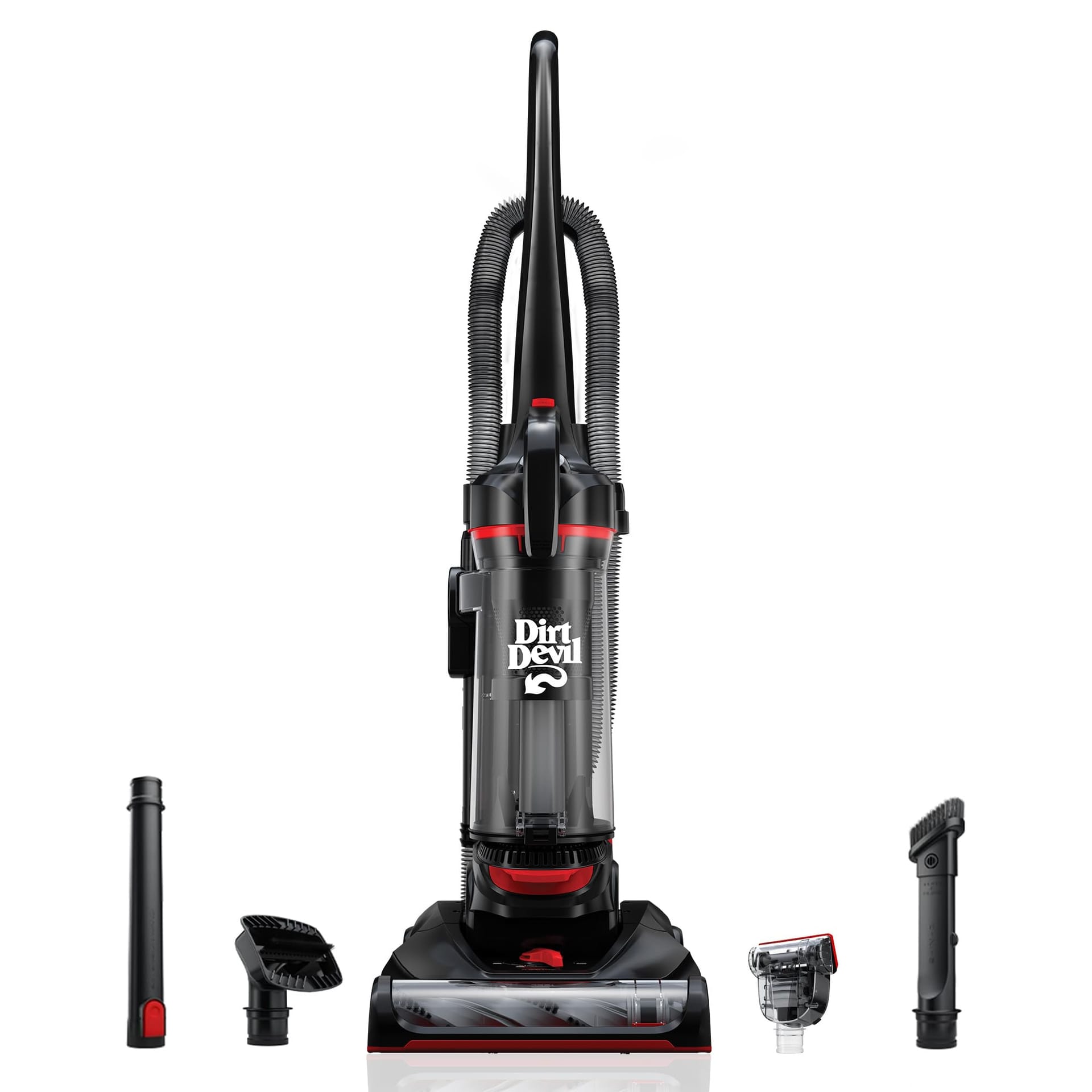 Dirt Devil Multi-Surface Total Pet+ Upright Vacuum Cleaner with Pet Tool Kit, Powerful Suction for Carpet and Hard Floors, UD76400V, Black