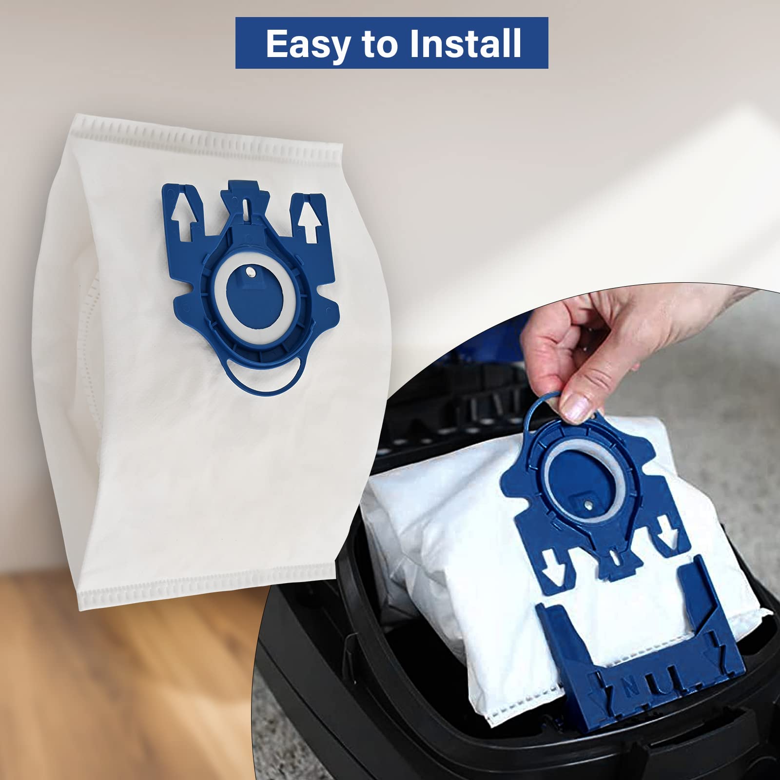 20 Pack Replacement 3D Airclean GN Vacuum Cleaner Bags for Miele Classic C1, Complete C1, C2, C3 - Fits S227 S240 S270 S400 S400I-S456I S2 S5 S8 Series + Filters - Review Image 3