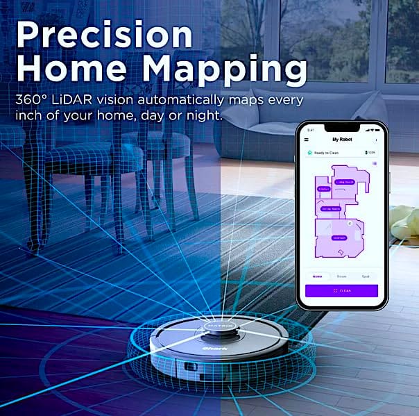 Renewed Shark RV2300 Matrix Robot Vacuum for Hardwood Floors & Carpets - Precision Home Mapping, Pet Hair Cleaning, Wi-Fi, Gray - Review Image 5