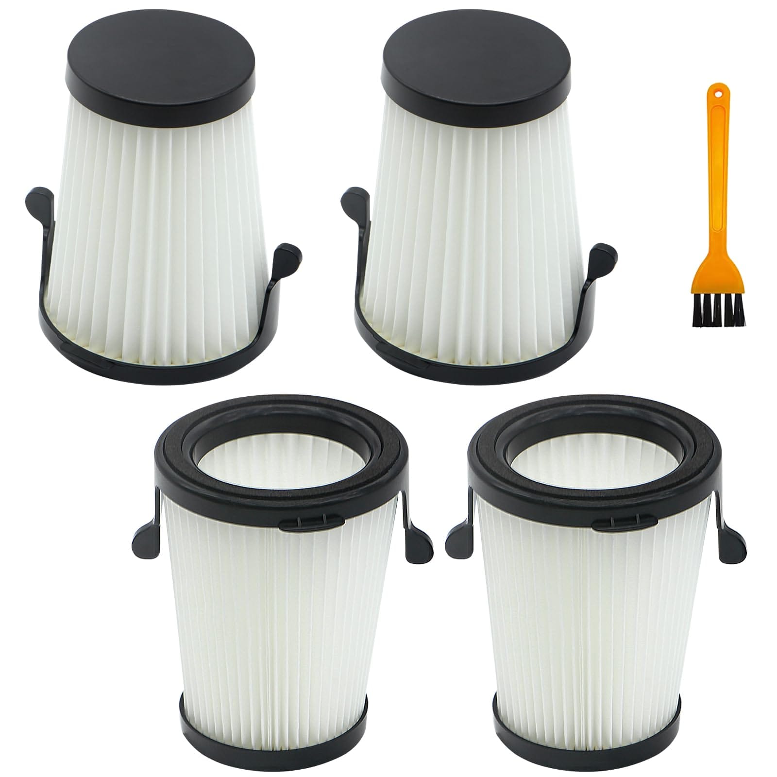 Aolleteau 4 Pack HEPA Vacuum Filters for Milwaukee M12 Compact Vacuum 0850-20, Replaces Part# 49-90-1950 with Brush - 4 Pack
