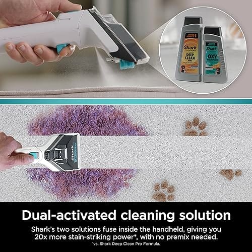 Shark R- Ex201 Carpetxpert Upright Carpet, Area Rug & Upholstery Cleaner With Stainstriker, Cyan - (Renewed) - Review Image 4