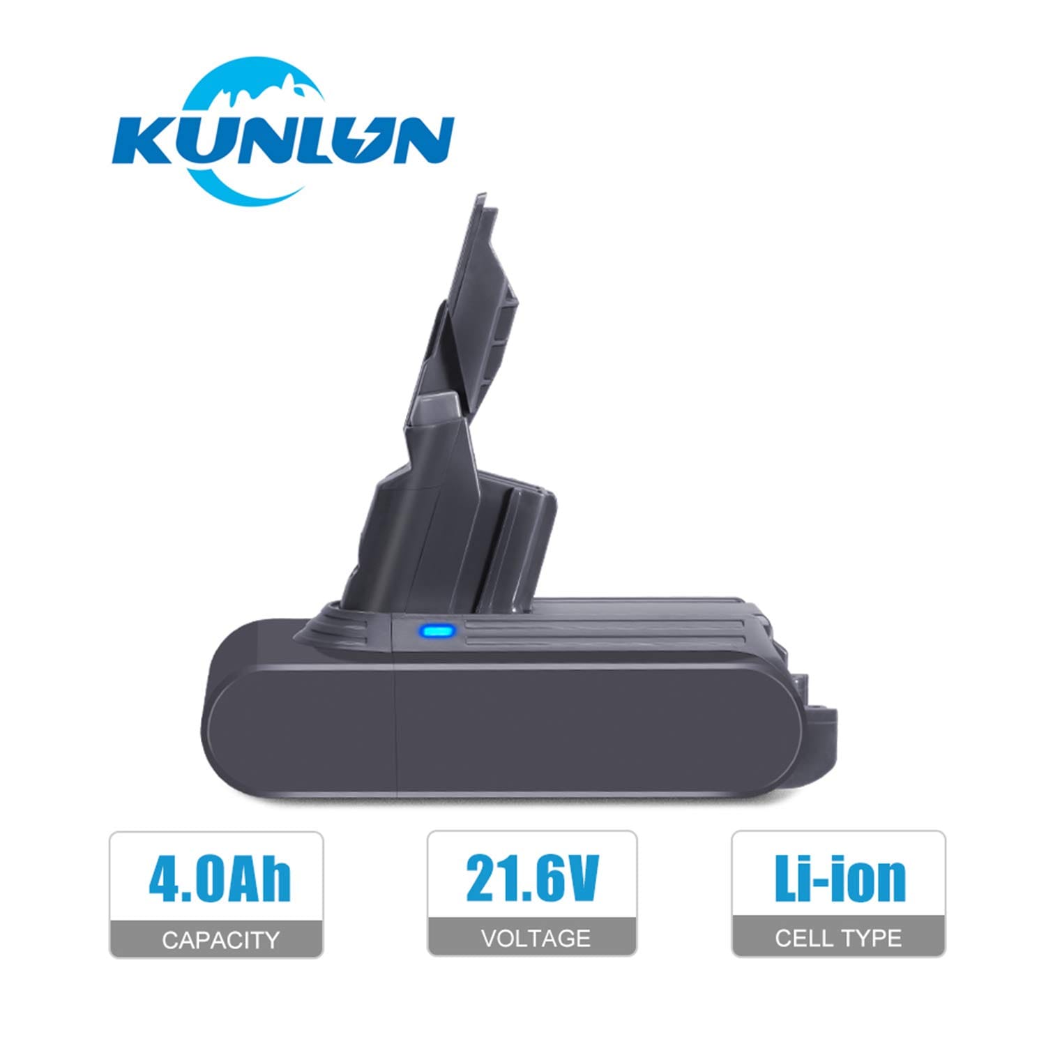 Kunlun V7 Replacement Battery 21.6V 4000mAh Compatible with V7 Animal, Absolute, Motorhead Pro, Trigger, Fluffy, Hepa - Li-Ion Battery for V7 Series - Review Image 3