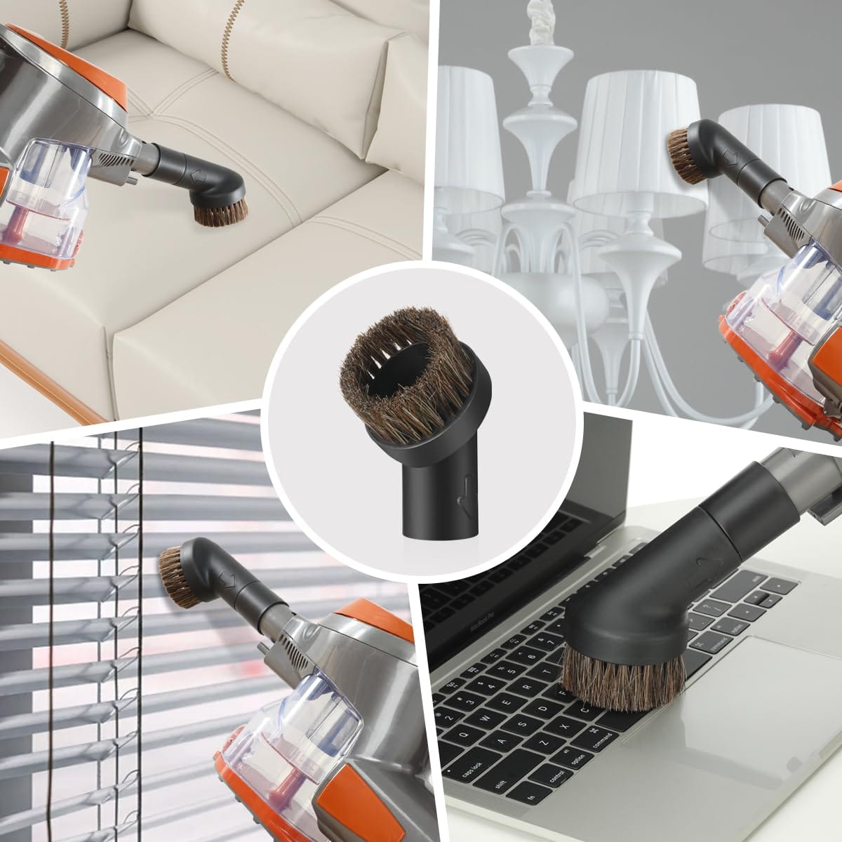 LANMU Vacuum Attachments Compatible with Shark Rocket HV301 HV322 HV300 HV320 Series Vacuum Cleaner, 2-in-1 Duster Crevice Tool Horse Hair Brush Accessories for Lightweight Vacuum Cleaners - Review Image 5