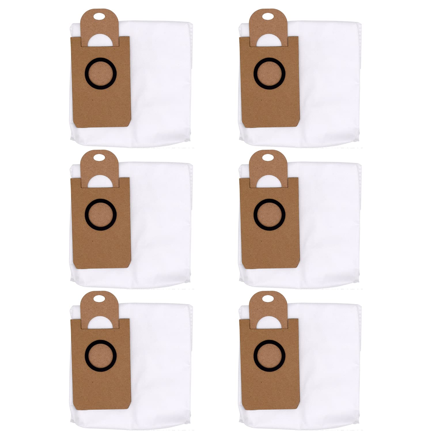 6-Pack Leak-Proof Dust Bags for iHome AutoVac Nova & Proscenic Robot Vacuums