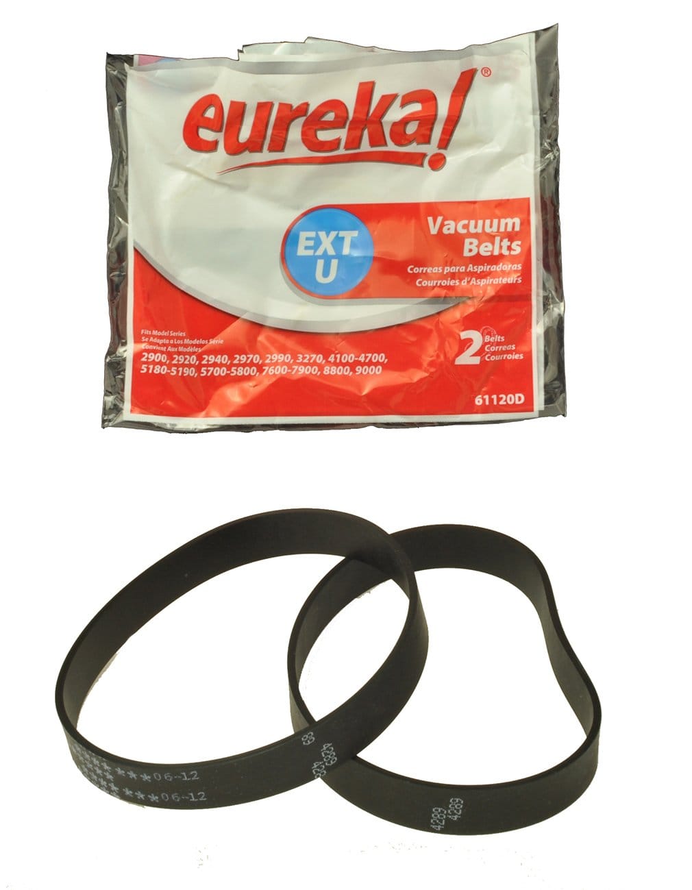 Eureka Style U Belts 61120 for Pet Hair Vacuum Models with Powerful Suction