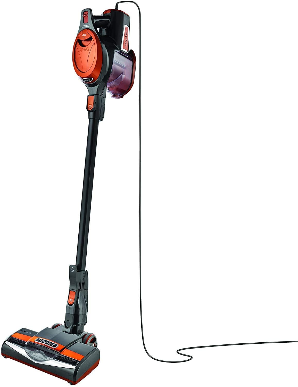 Renewed SharkNinja HV301 Rocket Stick Vacuum Cleaner - Orange and Gray, Lightweight, Never Loses Suction