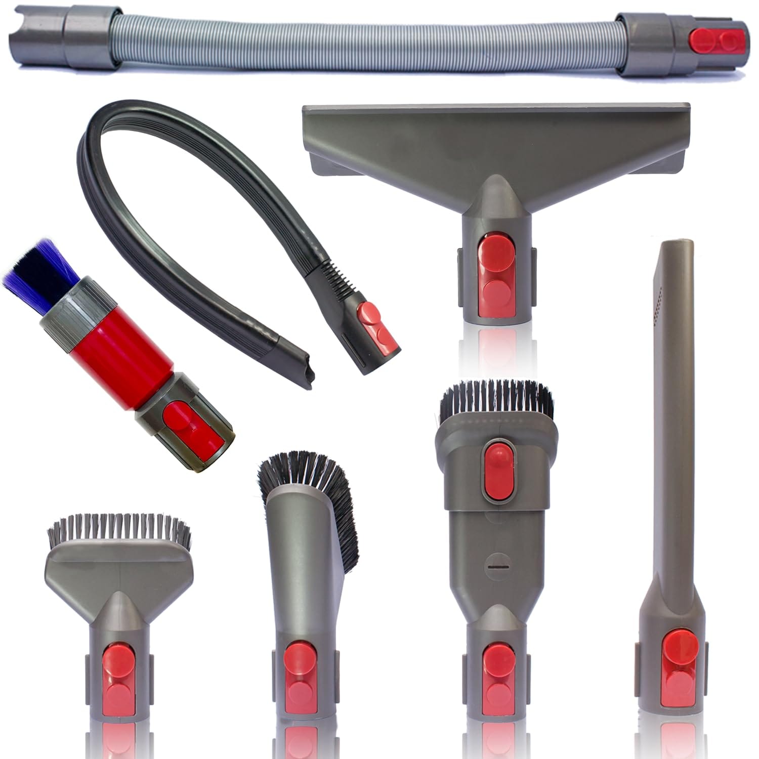 HEPA-Compatible Vacuum Attachment Kit for Dyson V7 V8 V10 V11 V15 - Home and Car Cleaning Accessories Set