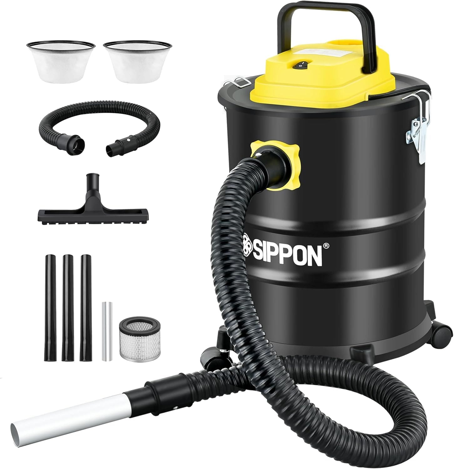 HEPA Filter Ash Vacuum Cleaner with Blower Function - 800W Powerful Suction, 2.6 Gallon Capacity for Fireplaces and Pellet Stoves