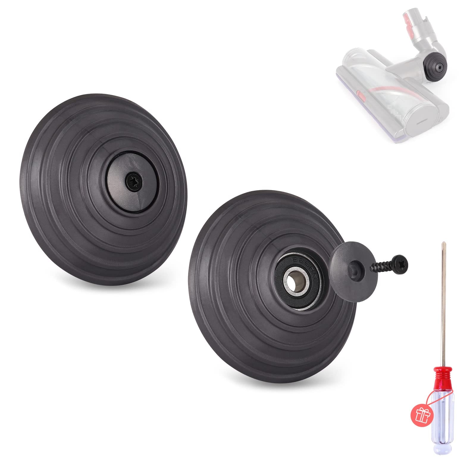 Replacement Ball Wheel Parts for Dyson Vacuum Cleaner V11 V15 Sv14 Sv15 Sv16 Sv29 - Set of 2 Wheels with Screwdriver