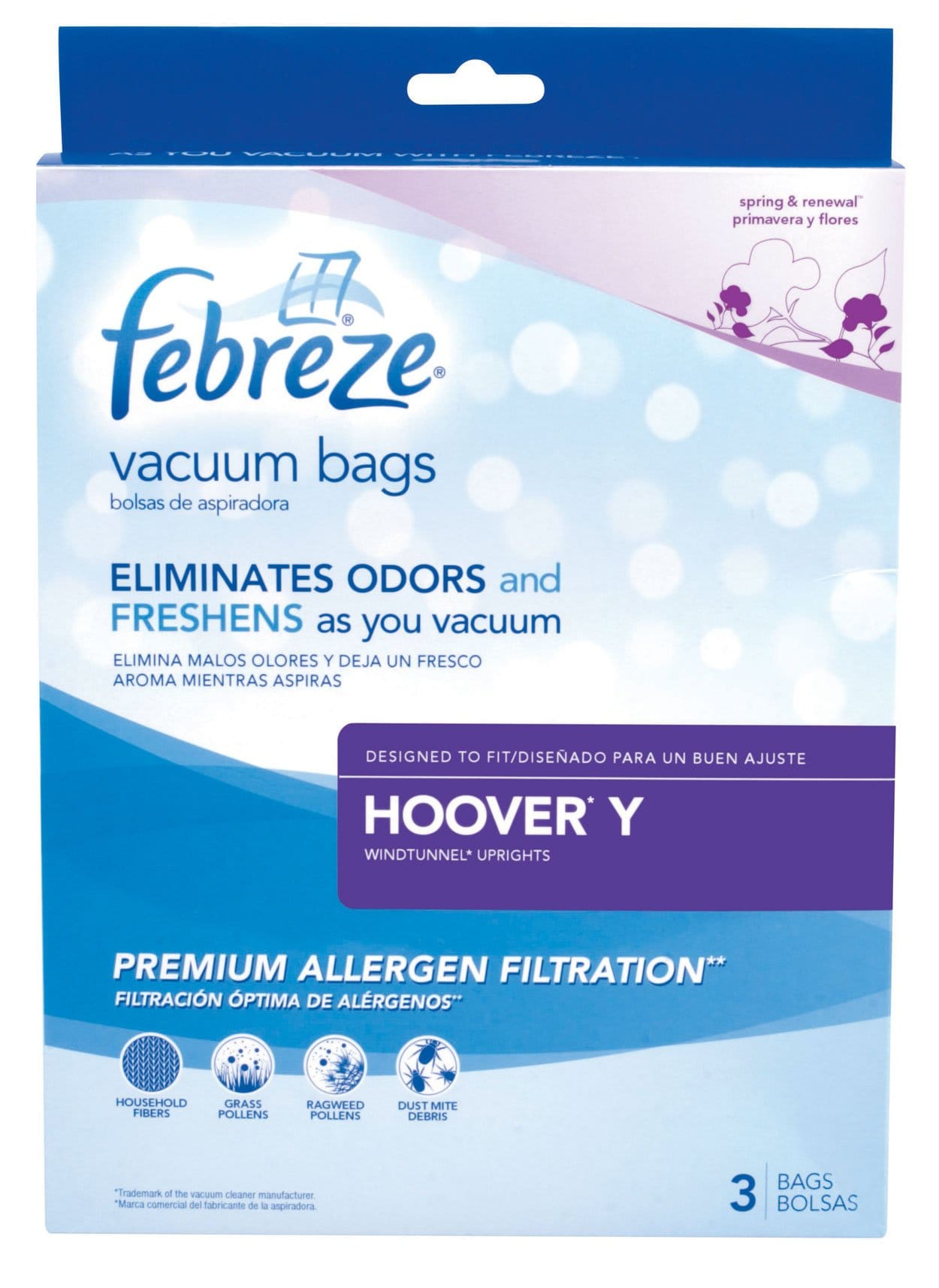 Bissell Vacuum Cleaner Bag with Febreze Scent - Compatible with Hoover Windtunnel & Savvy Uprights