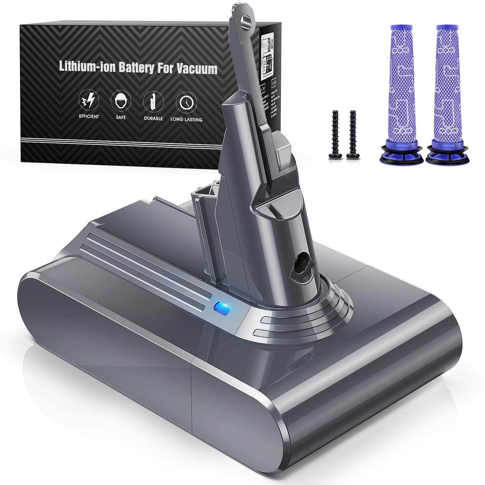 High Capacity 4600mAh Li-Ion Battery Replacement for Dyson V7 Cordless Stick Vacuum Cleaners