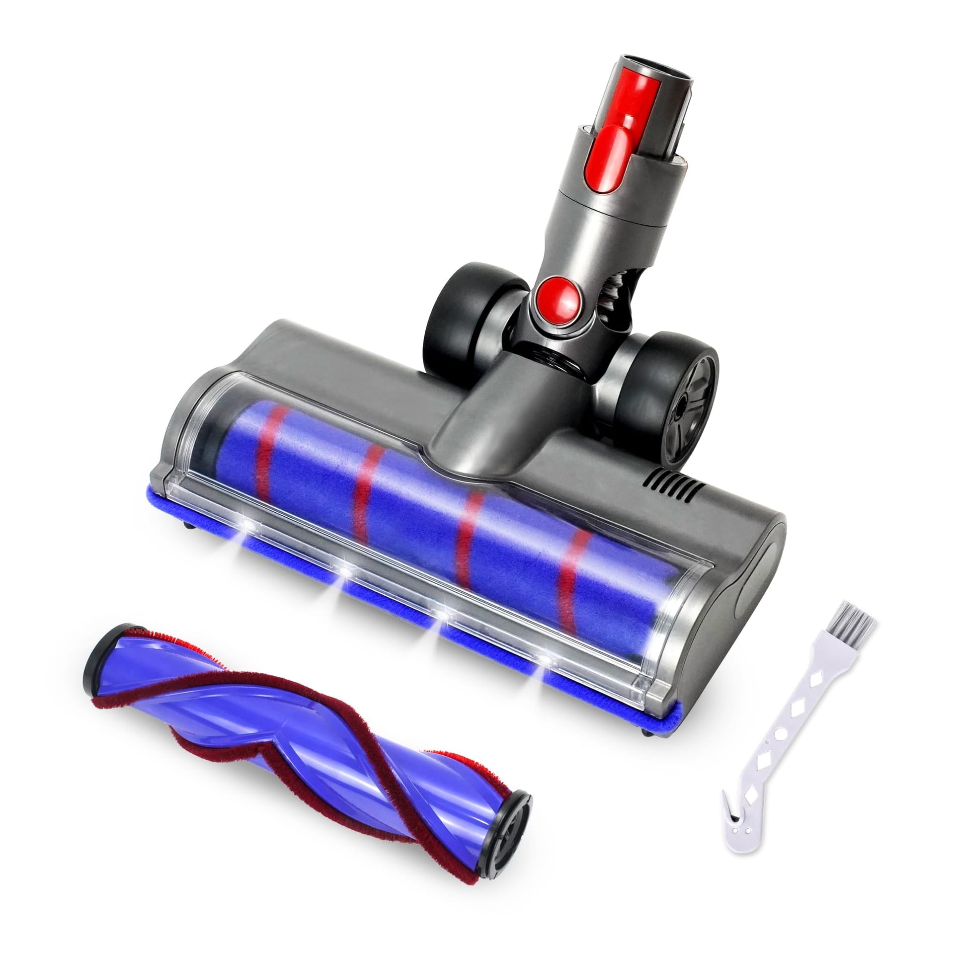 Pet Hair Vacuum Attachments Set for Dyson V7 V8 V10 V11 V15 - Includes Hardwood Floor Brush and Blanket Attachment