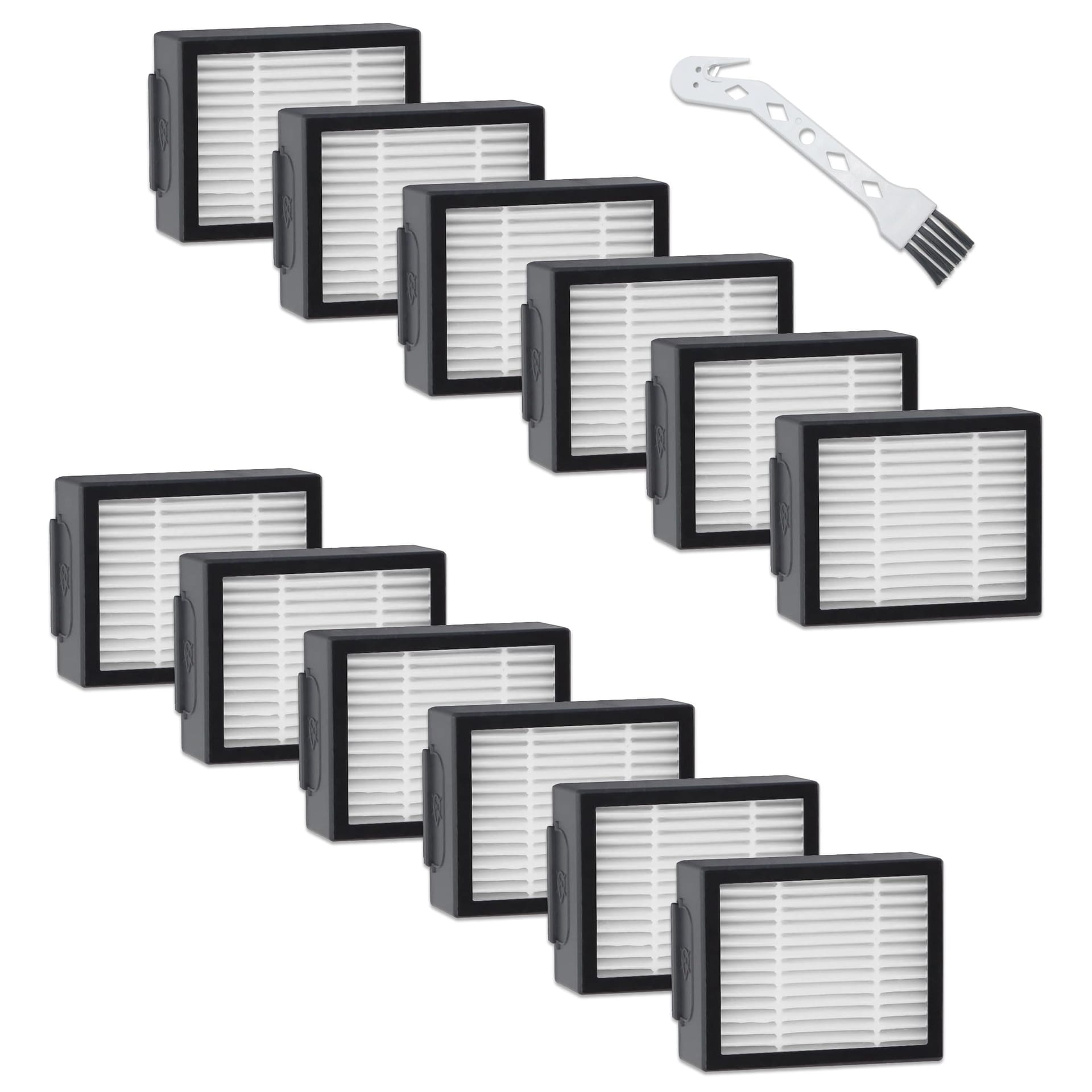 High-Quality 12-Pack HEPA Filter Replacement Parts Compatible With iRobot Roomba E, I, J Series - Ideal for E5 E6 E7 I3 I3+ I4 I5 I6 I7 I8 E5 E6 E7 J7 Models