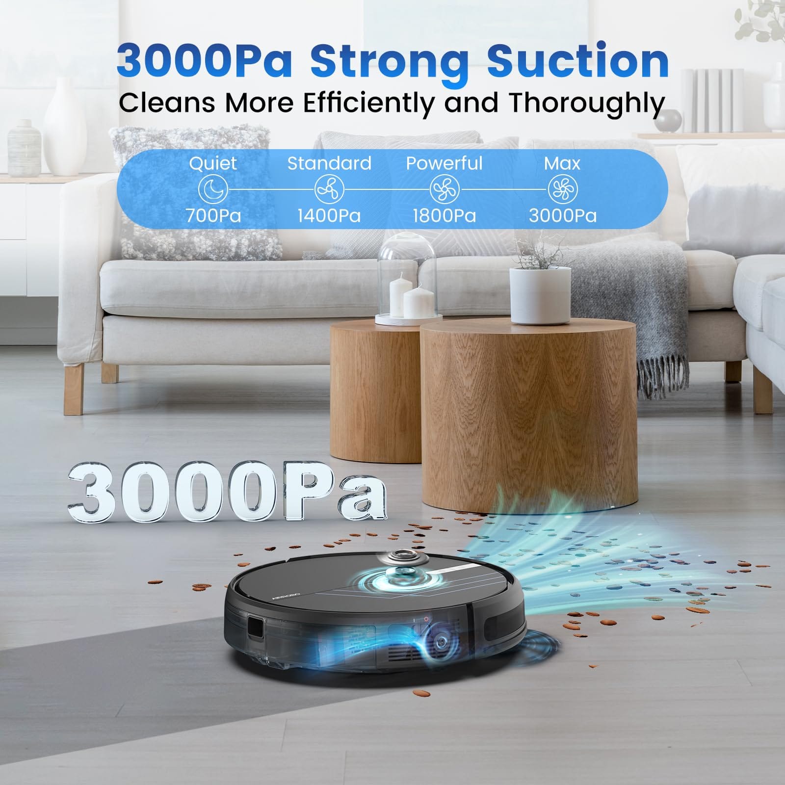 Airrobo P30 Robot Vacuum and Mop with 3000Pa Strong Suction Power, Wi-Fi/App/Alexa, Self-Charging, HEPA Filter, Lightweight Design - Review Image 3