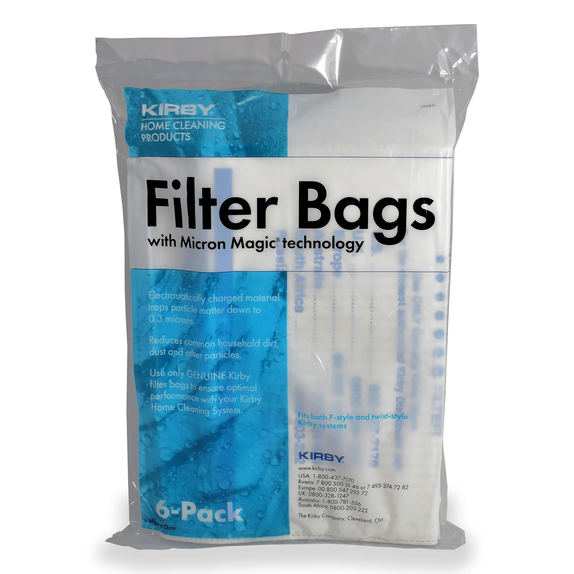 Kirby Filter Bag Micron Magic Hepa Six Pack - Genuine OEM Parts for Kirby Vacuums (6 Bags Pack)