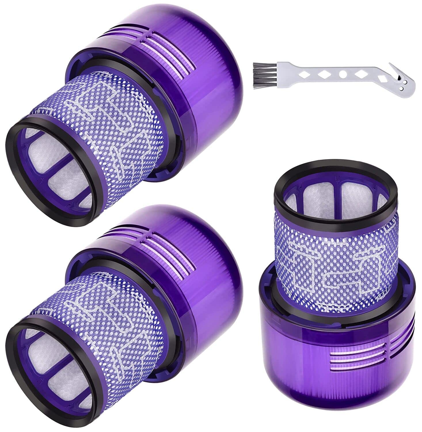 Replacement Vacuum Filters Compatible with Dyson V11 Torque Drive, V11 Animal, V15 Detect Cordless Stick Vacuum - 3 Pack, Compare to Part 970013-02
